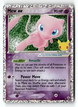 Pokemon Card Mew ex Holo LP Celebrations: Classic Collection 88/92 - Image 1
