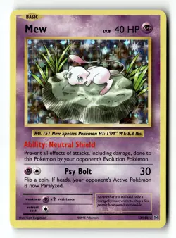 Pokemon Card Mew Holo LP XY - Evolutions 53/108 - Image 1