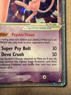 Mew EX 2006 Holon Phantoms Holo Ultra Rare Pokemon TCG Card 100/110 - Image 5