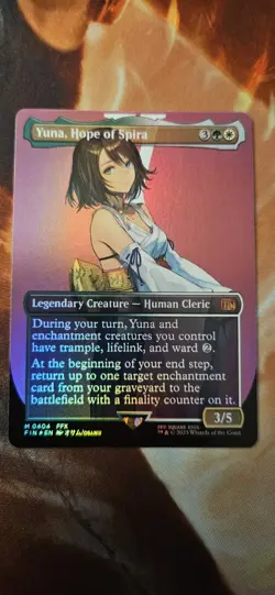 Yuna, Hope of Spira (Borderless) Final Fantasy Foil - Image 1