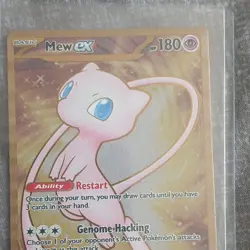 Pokemon TCG Mew ex 205/165 METAL CARD 151 Ultra Rare Full Art Holo HP 180 - Image 1