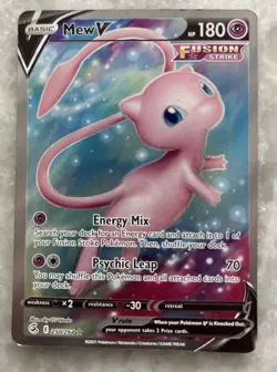 Pokemon TCG Mew v Fusion Strike Holo Full Art Ultra Rare Card 250/264 - Image 1