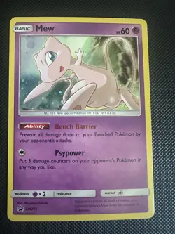 Pokemon Mew TCG Sun Moon SM215 Holo Promo Card - Image 1
