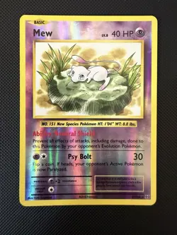 Pokemon TCG XY Evolutions Mew Reverse Holo Card 53/108 Near Mint Condition - Image 1