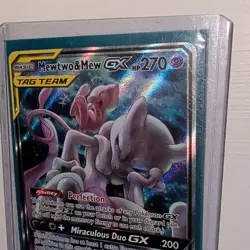 Pokemon Mewtwo & Mew GX TAG TEAM Holo Pokemon TCG Card HP 270 English - Image 5