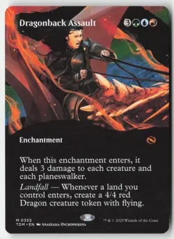 MTG - Dragonback Assault (Borderless) M Tarkir: Dragonstorm 355 LP-NM - Image 1