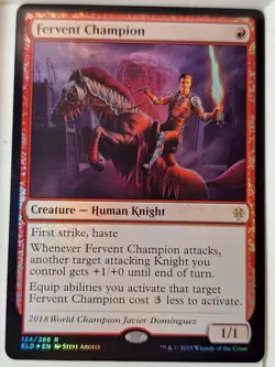Fervent Champion - FOIL - Throne of Eldraine - Magic the Gathering MTG Nice! - Image 1