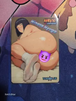 Hinata Hyuga Naruto Custom Glow Waifu Card Feet Fan Art - Image 1