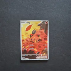 Tepig 096/086 Illustration Rare White Flare Pokemon TCG Card NM - Image 1