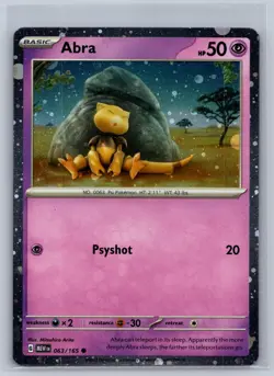 Abra (Cosmos Holo) 063/165 Promo Miscellaneous Cards & Products Pokemon NM - Image 1
