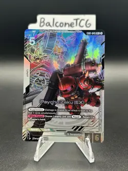 Gundam Card Game Psycho Zaku (EX) (EB01-045) (R+) Alt Art Eternal Nexus EB01 - Image 2