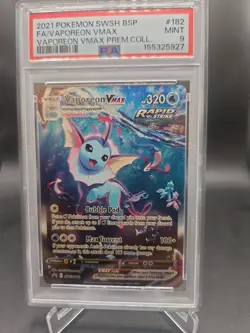 Vaporeon VMAX SWSH182 SWSH: Sword & Shield Promo Cards Holo Psa 9 - Image 1