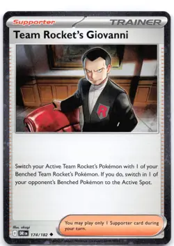 Team Rocket's Giovanni (Cosmos Holo) 174/182 Holo Miscellaneous Cards & Products - Image 1