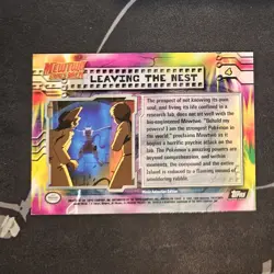 FOIL Leaving The Nest 4 Black Logo Topps The First Movie LP Pokemon Card Mewtwo - Image 2
