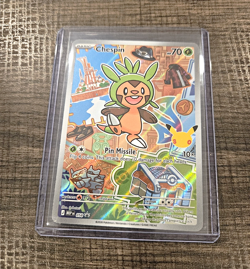 Pokemon TCG Chespin MEP 058 Promo Holo Pokemon Card HP 70 English - Image 1