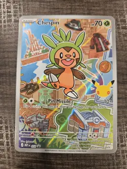 Pokemon TCG Chespin MEP 058 Promo Holo Pokemon Card HP 70 English - Image 4