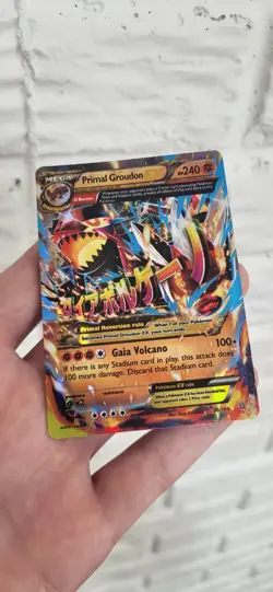 NM+ Pokemon TCG XY: Primal Clash Primal Groudon EX Holo Card 86/160 Ultra Rare - Image 1