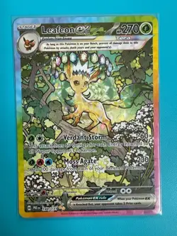 Pokemon TCG Leafeon EX Sir 144/131 Prismatic Evolutions Card NM Condition. CLEAN - Image 1