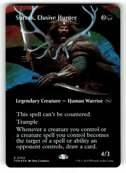 350-Surrak, Elusive Hunter (Borderless)-R Foil NM-Tarkir: Dragonstorm (TDM) - Image 1