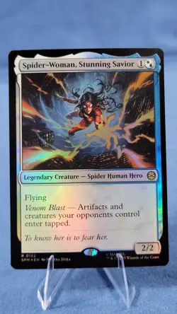 Spider-Woman, Stunning Savior Foil Marvel's Spider-Man 152 M NM MTG - Image 1