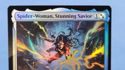 Spider-Woman, Stunning Savior Foil Marvel's Spider-Man 152 M NM MTG - Image 2