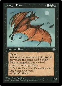 SENGIR BATS x4 mtg NM/NM- Homelands 4 Common (Ver 1 Brown) - Image 1