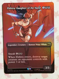 Elektra, Daughter of the Hand (Borderless) (0366) Marvel Super Heroes Foil - Image 1