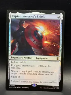 Captain America's Shield 244 Marvel Super Heroes Magic: The Gathering Foil NM - Image 1