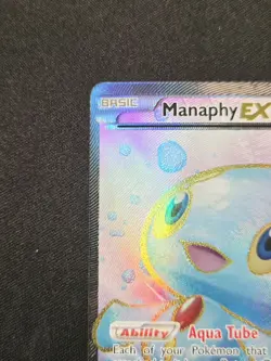 Manaphy EX 116/122 XY BREAKpoint Full Art Holo Ultra Rare Pokemon 2016 NM - Image 3
