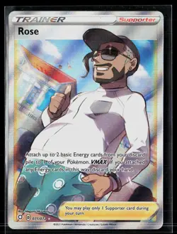 Rose 071/072 Ultra Rare Trainer Shining Fates Pokemon NM - Image 1