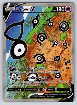 UNOWN V 177/195 Rare Holo V NM - Silver Tempest SWSH12 - Pokemon TCG Card - Image 1