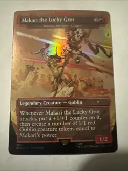 Makari the Lucky Grot - Krenko, Tin Street Kingpin (Borderless) Secret Lair Foil - Image 1