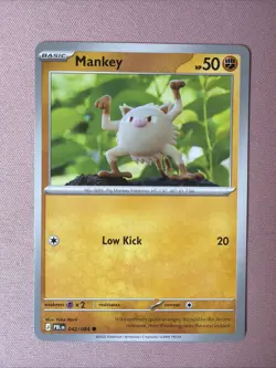 Pokemon TCG Mankey 042/084 Yuka Morii Pitch Black - Image 1