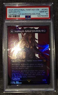Sephiroth, Fabled Soldier *FOIL* 0382 MTG Final Fantasy *GEM MINT PSA 10* - Image 1