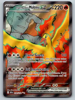 Pokemon TCG SV10: Destined Rivals Team Rocket's Moltres ex 208/182 Ultra Rare - Image 1
