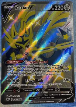 Zacian V (Shiny) SWSH292 Holo Promo Sword & Shield Promo Pokemon NM/M - Image 1