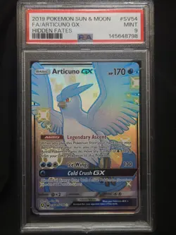 2019 POKEMON ARTICUNO GX SV54 HIDDEN FATES SHINY VAULT PSA 9 MINT - Image 1