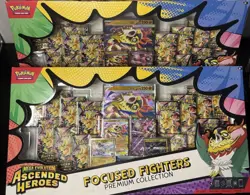 x2 Pokemon Ascended Heroes Focused Fighters Premium Collection IN HAND ✅ - Image 1