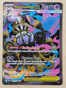 MEGA CHANDELURE EX 099/084 PITCH BLACK POKEMON HOLO NM/M 2026 - Image 1