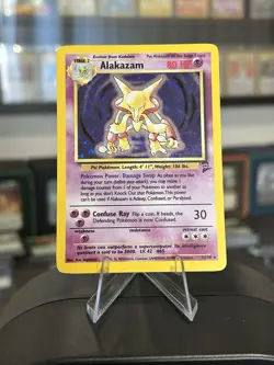 Pokemon TCG: Alakazam Holo Rare Base Set 2 1/130 - Image 1