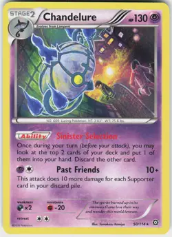 Chandelure 50/114 Holo Rare Steam Siege Pokemon Holo NM - Image 2