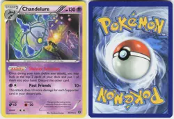 Chandelure 50/114 Holo Rare Steam Siege Pokemon Holo LP - Image 1