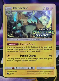 The Pokemon Company Manectric SM130 SM Prerelease Promo Holo Pokemon TCG Eng - Image 1