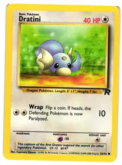 Pokemon TCG Dratini 53/82 Team Rocket Unlimited VLP - Image 1