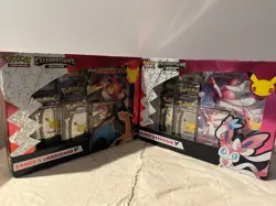 Pokemon Celebration Lance's Charizard + Dark Sylveon V Collection Boxes SEALED - Image 1
