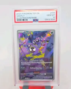 2024 Pokemon TEF EN-Temporal Forces Illustration Rare #177 Gastly PSA 10 - Image 1