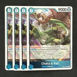 One Piece - Chaka & Pell EB04-023 Foil Playset (x4) - The Azure Sea's Seven NM - Image 1