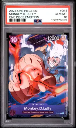 One Piece EN Monkey D Luffy One Piece Emotion #041 PSA 10 GEM MINT - Image 1