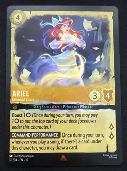 Disney Lorcana - Whispers in the Well: Ariel - Ethereal Voice 17/204 *Cold Foil* - Image 1