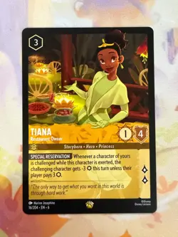 Disney Lorcana Tiana Restaurant Owner 16/204 Azurite Sea Non-Foil - Image 1